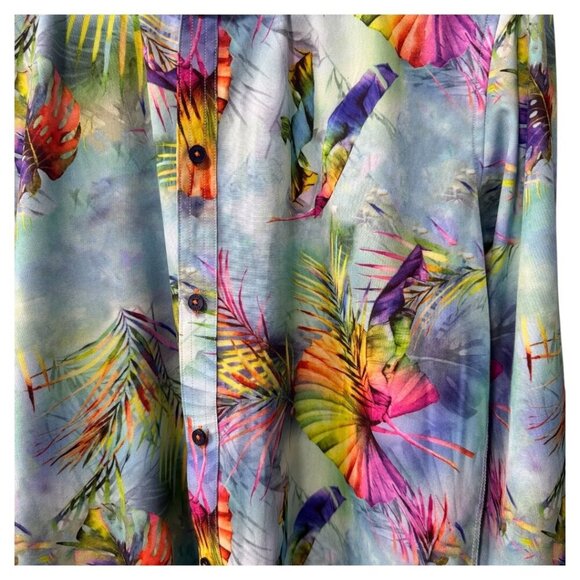 Sugar Harland long-sleeved beach hawaiian style floral printed shirt - Picture 2 of 4